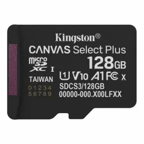 Карта памяти MicroSDXC 128GB UHS-I Class 10 Kingston Canvas Select Plus R150MB/s + SD-адаптер (SDCS3/128GB)