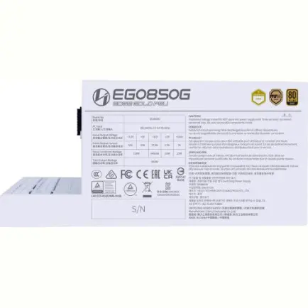 Блок питания Lian Li EDGE850, 80 Plus Gold, White, EU Cord (G9P.EG0850G.W000.EU)
