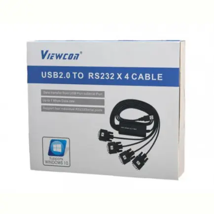 Кабель Viewcon USB - 4хCOM (M/M)