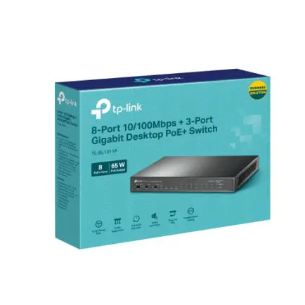 Коммутатор TP-Link TL-SL1311P (8x1FE (8xPoE)