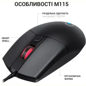 Мышь OfficePro M115 Black