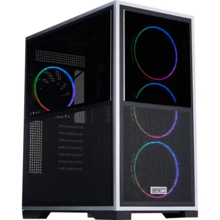 Корпус 1stPlayer IF8-BK-4FO7-14 Black