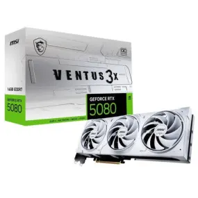 Видеокарта GF RTX 5080 16GB GDDR7 Ventus 3X OC White MSI (GeForce RTX 5080 16G VENTUS 3X OC WHITE)