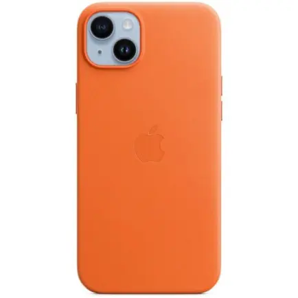 Чехол-накладка Apple Leather Case with MagSafe для Apple iPhone 14 Plus Orange (MPPF3)