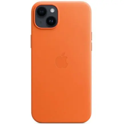 Чехол-накладка Apple Leather Case with MagSafe для Apple iPhone 14 Plus Orange (MPPF3)