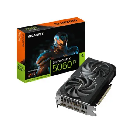 Видеокарта GF RTX 5060 Ti 16GB GDDR7 Windforce Max OC Gigabyte (GV-N506TWF2MAX OC-16GD)