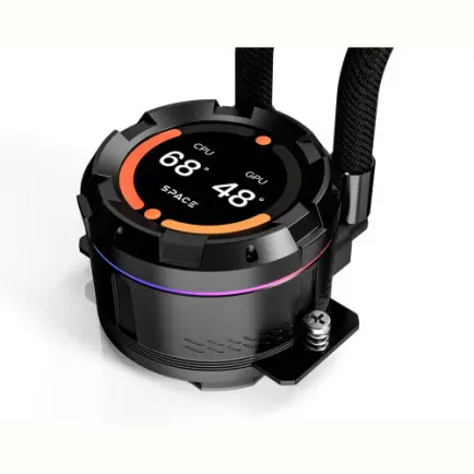 Система водяного охлаждения ID-Cooling Space LCD SL360 XE, Intel: 2066/2011/1700/1200/1151/1150/1155/1156, AMD: AM5/AM4, 397x120x27 мм, 4-pin