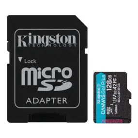Карта памяти MicroSDXC  128GB UHS-I/U3 Class 10 Kingston Canvas Go! Plus R200/W200MB/s + SD-адаптер (SDCG4/128GB)