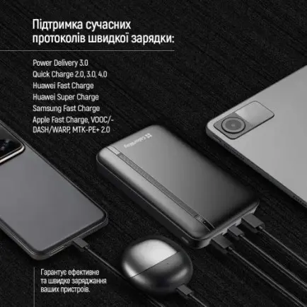 Универсальная мобильная батарея ColorWay Portable Charger 20000mAh Black (CW-PB200LPB4BK-PD)