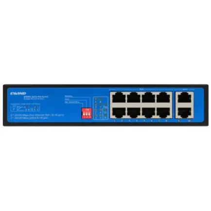 Коммутатор Ewind EW-S1910CF-AP PoE (8xFE PoE, 2xFE Uplink, PoE Max 120W, неуправляемый)