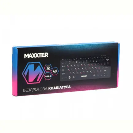 Клавиатура беспроводная Maxxter KBW-C01B-UA Black