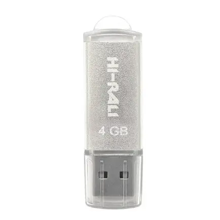 Флеш-накопитель USB 4GB Hi-Rali Rocket Series Silver (HI-4GBVCSL)