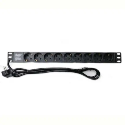 Блок розеток EServer 1U 19" (WT-2261A-GER-9WAY)
