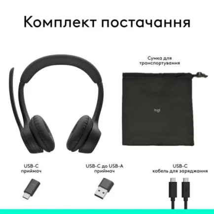 Bluetooth-гарнитура Logitech Zone 305 for Business Wireless/Bluetooth Direct Black (981-001458)