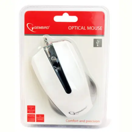 Мышь Gembird MUS-101-W белая USB