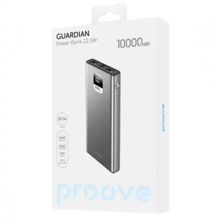 Універсальна мобільна батарея Proove Guardian 22.5W 10000mAh Gray (PBG122210004)