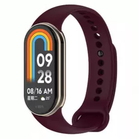 Силиконовый ремешок BeCover для Xiaomi Mi Smart Band 8 Tyrian Purple (709412)