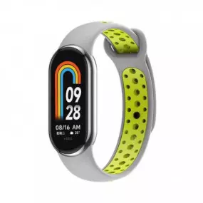 Ремешок BeCover Vents Style для Xiaomi Mi Smart Band 8 Gray-Green (709418)