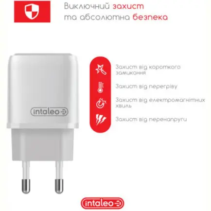 Сетевое зарядное устройство Intaleo TCGQPD120L (1USBx3A)