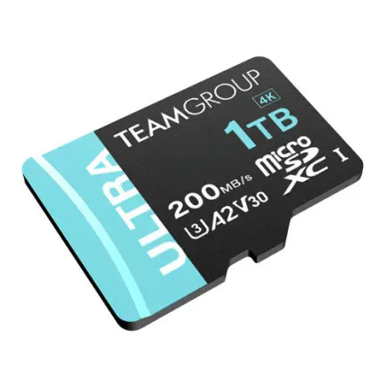 Карта памяти MicroSDXC 1TB UHS-I/U3 Class 10 Team Ultra R200/W170MB/s + SD-адаптер (TULMSDX1TIA2V3022503)