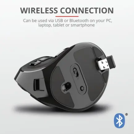 Мышь беспроводная Trust Voxx Rechargeable Ergonomic Black (23731)