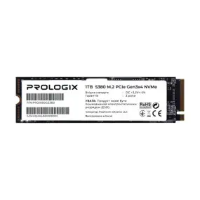 Накопитель SSD 1TB Prologix S380 M.2 2280 PCIe 3.0 x4 NVMe 3D TLC (PRO1000GS380)