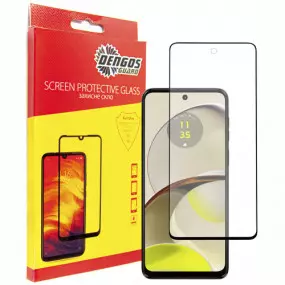 Защитное стекло Dengos для Motorola Moto G14 Black Full Glue (TGFG-325)