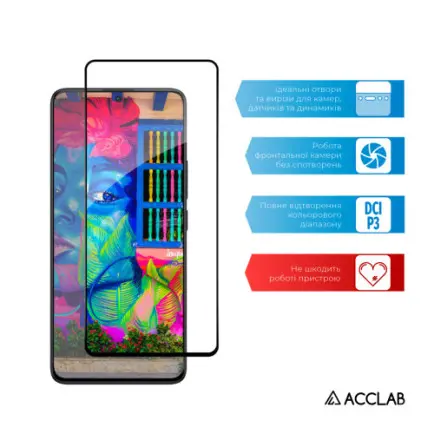 Защитное стекло ACCLAB Full Glue для Xiaomi Redmi Note 13 5G Black (1283126583773)