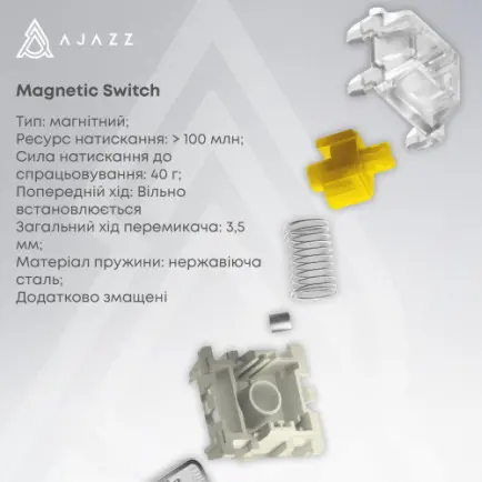 Клавиатура Ajazz AK680 Max Magnetic Switch White (AK680-WM-W-A)