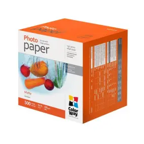 Фотобумага ColorWay матовая 220г/м2 10x15см 500 л. (PM2205004R)