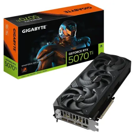 Видеокарта GF RTX 5070 Ti 16GB GDDR7 Windforce Gigabyte (GV-N507TWF3-16GD)