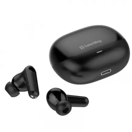 Bluetooth-гарнитура СolorWay Slim TWS-1 Earbuds Long Life Black (CW-TWS1BK1)