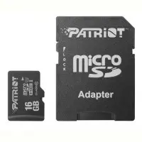 Карта памяти MicroSDHC 16GB UHS-I Class 10 Patriot LX + SD-adapter (PSF16GMCSDHC..