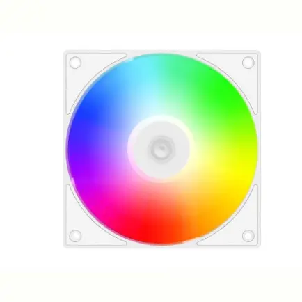 Вентилятор ID-Cooling AS-120-ARGB-W, 120x120x25мм, 3-pin, 4-pin, белый