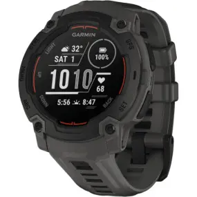 Смарт-годинник Garmin Instinct E 45 mm Black with Charcoal Silicone Band (010-02933-13)