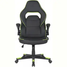 Крісло для геймерів 2E Gaming Hebi Black/Green (2E-GC-HEB-BK)