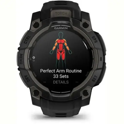 Смарт-часы Garmin Instinct 3 45mm AMOLED Black with Black Silicone Band (010-02936-40)