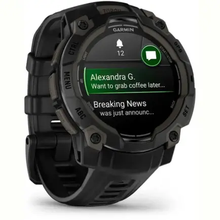 Смарт-часы Garmin Instinct 3 45mm AMOLED Black with Black Silicone Band (010-02936-40)