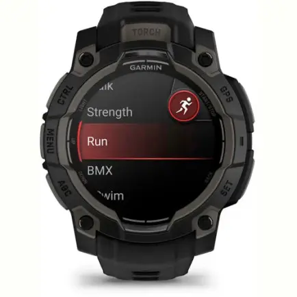 Смарт-часы Garmin Instinct 3 45mm AMOLED Black with Black Silicone Band (010-02936-40)