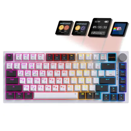 Клавиатура беспроводная GamePro Asgard Valhalla QLAB Sakura Switch White With Display (MK160-W-D-QS-PRO)