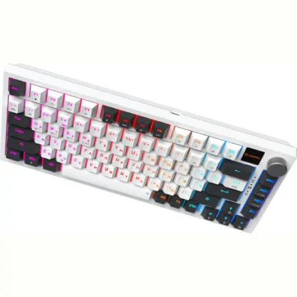 Клавиатура беспроводная GamePro Asgard Valhalla QLAB Sakura Switch White With Display (MK160-W-D-QS-PRO)