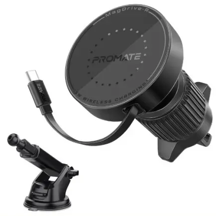 Автомобильное зарядное устройство Promate Magdrive-r Black