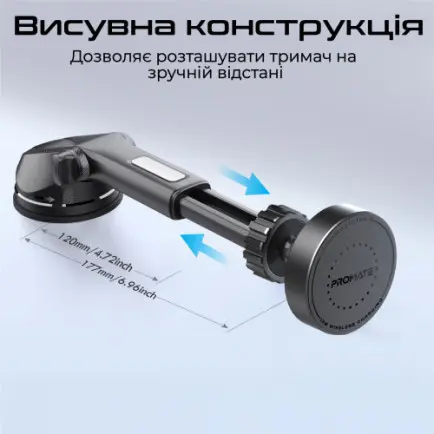 Автомобильное зарядное устройство Promate Magdrive-r Black