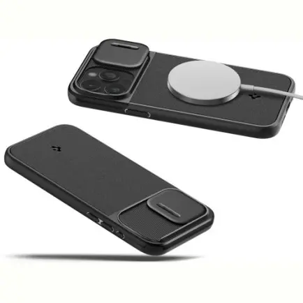 Чохол-накладка Spigen Optik Armor MagFit для Apple iPhone 15 Pro Max Black (ACS06599)