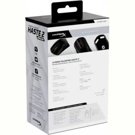 Миша бездротова HyperX Pulsefire Haste 2 Wireless Black (6N0B0AA)