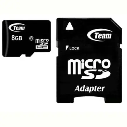 Карта пам`ятi MicroSDHC 8GB Class 10 Team + SD-adapter (TUSDH8GCL1003)