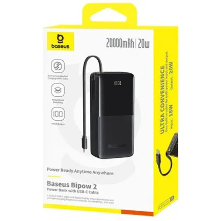 Универсальная мобильная батарея Baseus Bipow 2 Digital Display 20000mAh 20W Black (P10077101113-01)