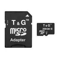 Карта памяти MicroSDXC 256GB UHS-I U3 Class 10 T&G + SD-adapter (TG-256GBSD1..