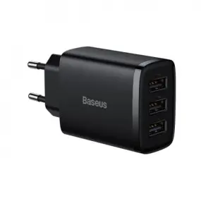Мережевий зарядний пристрій Baseus Compact 17W (3 USB)
