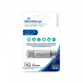 Флеш-накопичувач USB3.0 128GB Type-C MediaRange Silver (MR938)